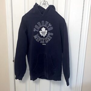 Toronto Maple Leafs Navy Reebok Hoodie. Womens XS or Kids XL.